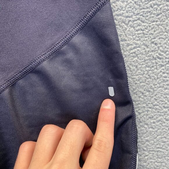 Nike Womens Dri FIT Running Training Capri Cropped Gray Leggings Size M,Pocket - Picture 8 of 15